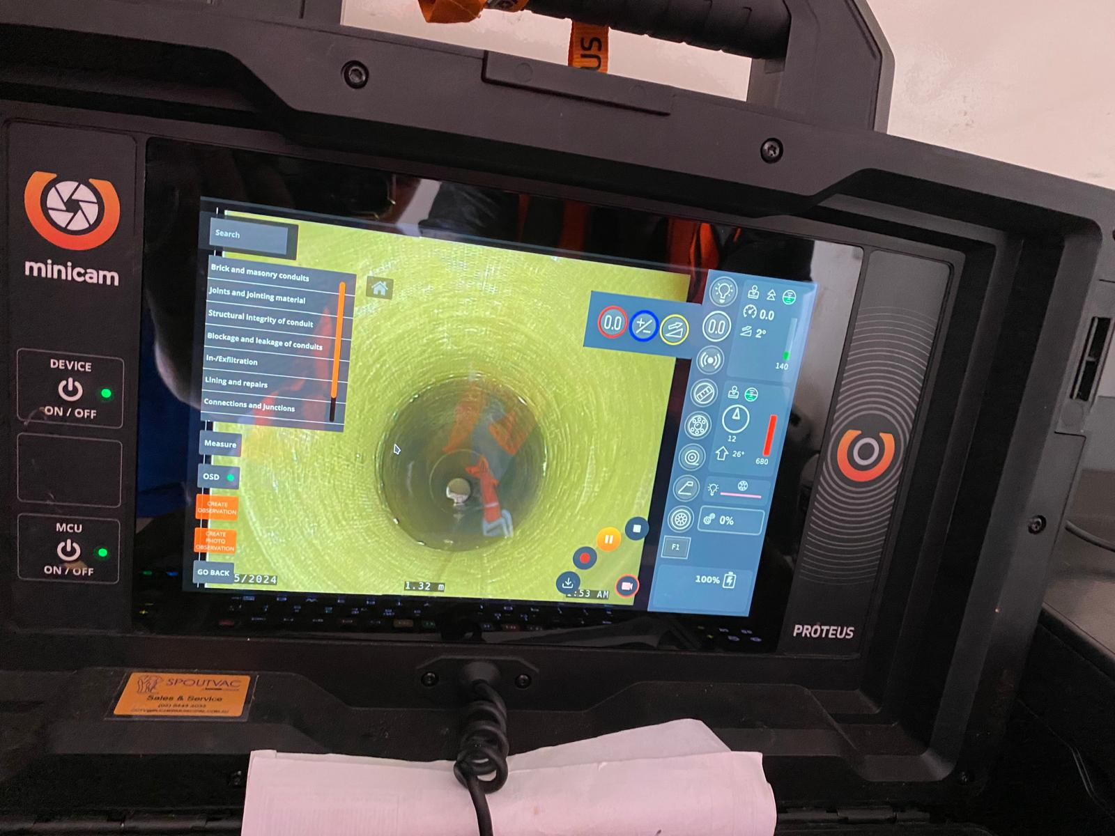 Post-install CCTV verification and defect coding on the Proteus system