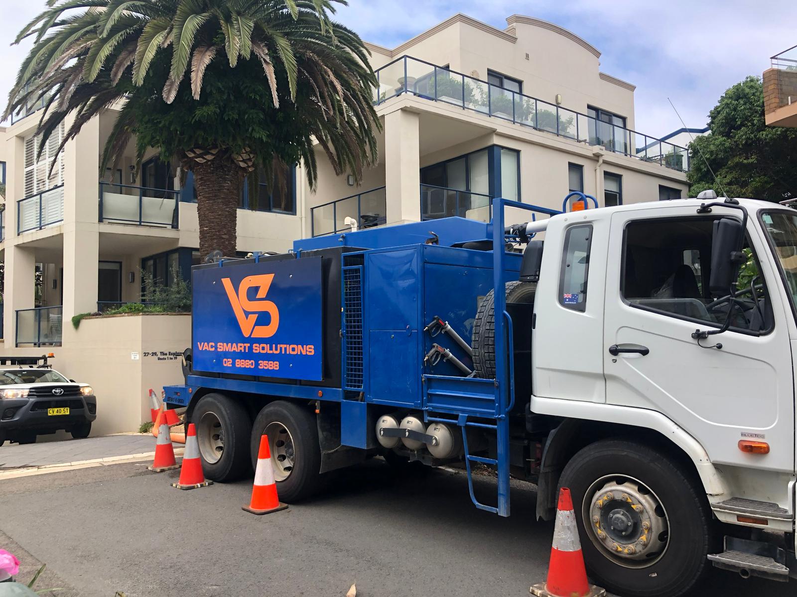 Suction hose deployed for asset exposure